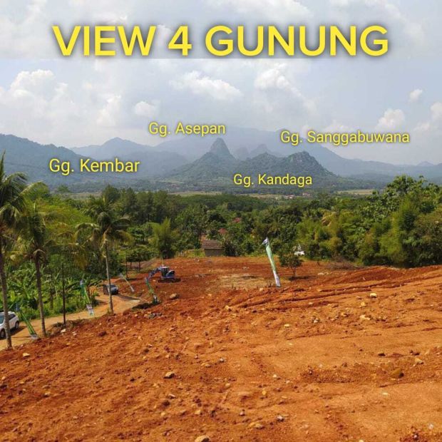 Jual Murah Tanah Pinggir Jalan Cor View Gunung Juta Luas Meter