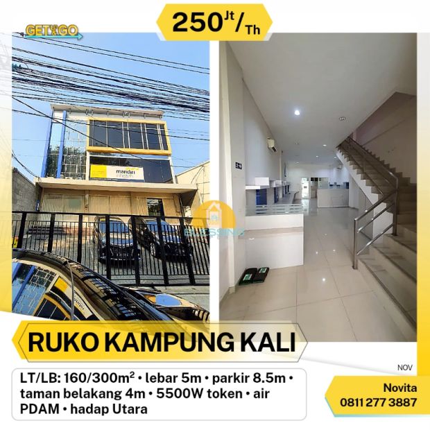 RUKO 3 LANTAI JALAN KAMPUNG KALI SEMARANG