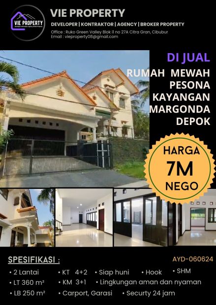 Rumah Mewah Siap Huni Pesona Kayangan Margonda Depok