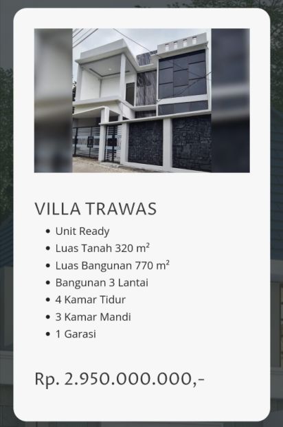 Dijual Villa Trawas Mojokerto