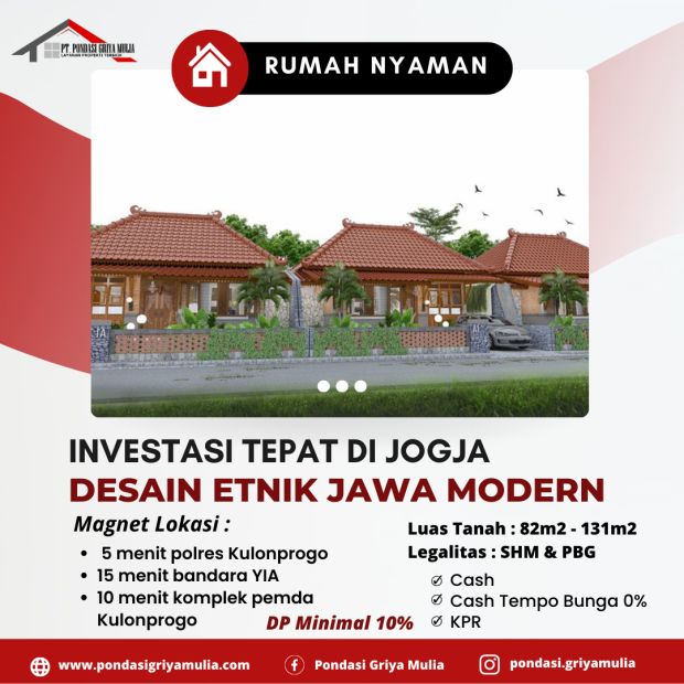 Desain Klasik Jawa Modern Di Krembangan Panjatan Kulon Progo Pengasih