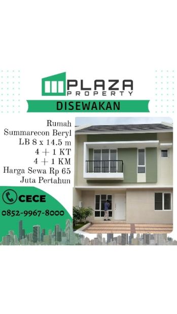 Disewakan Rumah Siap Huni Lantai Summarecon Al