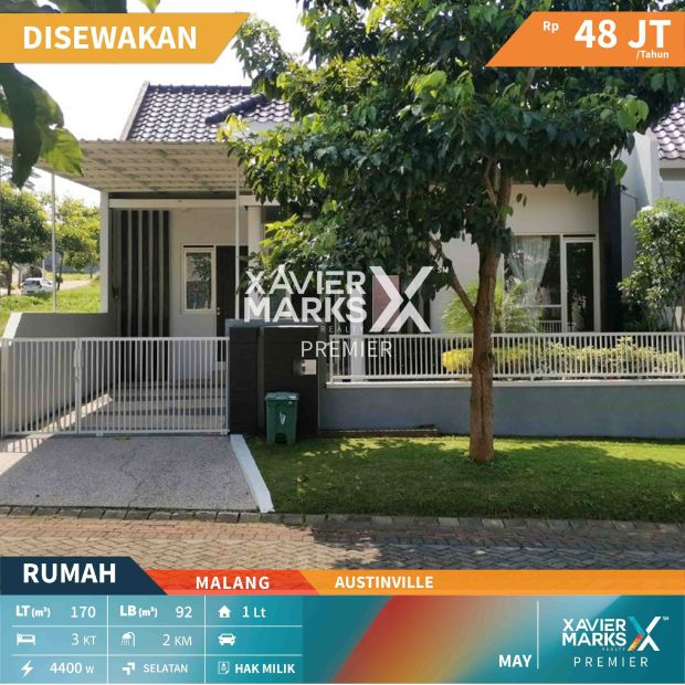 Disewakan Rumah Super Nyaman Siap Huni Di Austinville Malang