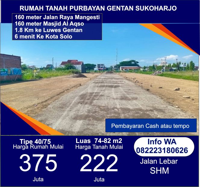 Tanah Purbayan Tanah Gentan Sukoharjo Tanah Solo