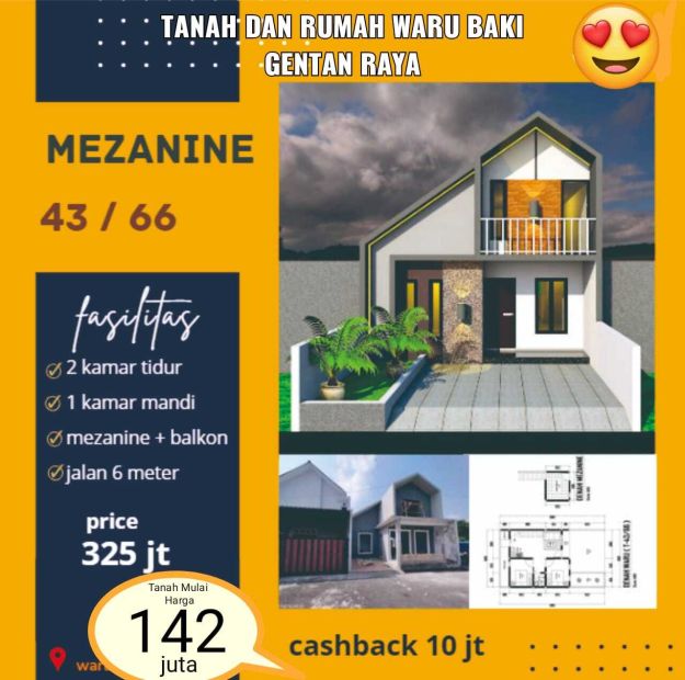 Rumah Waru Baki Rumah Gentan Tanah Gentan Tanah Waru Baki Kavling Solo