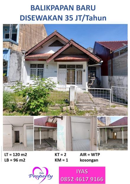 DISEWAKAN RUMAH BALIKPAPAN BARU