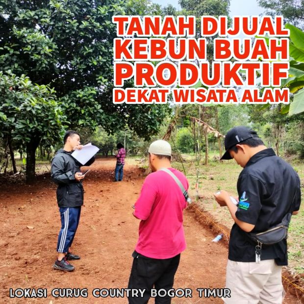 Di Jual Tanah Kebun Buah Produktif Dekat Wisata Alam