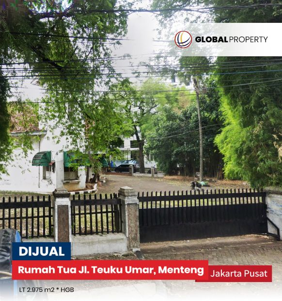 Rumah Tua Peruntukan Komersil Jl Teuku Umar Menteng Jakarta Pusat