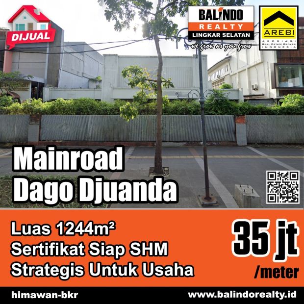 Dago Mainroad Bandung Kota SHM Bisnis Area Lokasi Premium Murah