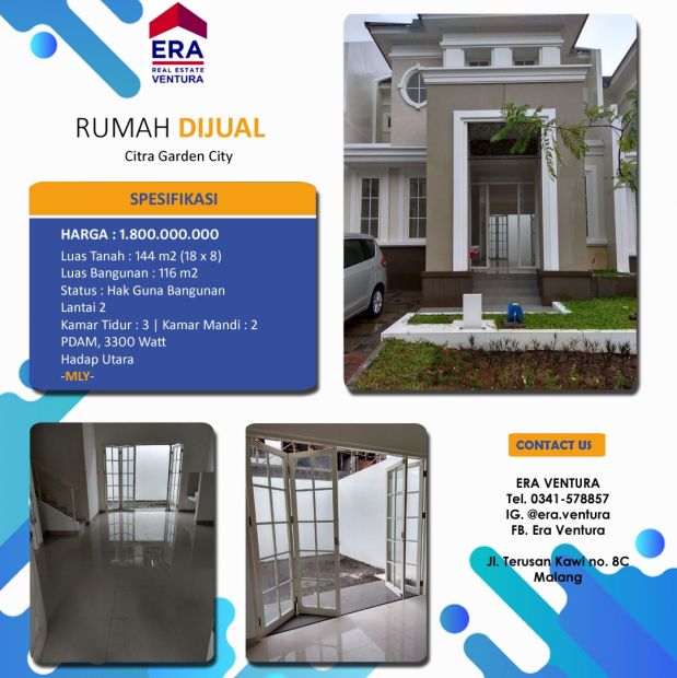 Rumah Model Minimalis Modern 2 Lantai Di CitraGarden City