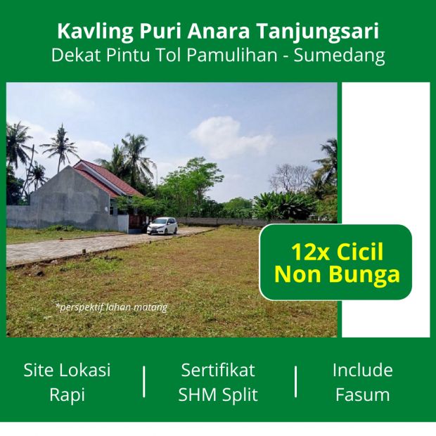 3 Menit Alun Alun Tanjungsari Kavling SHM Sumedang