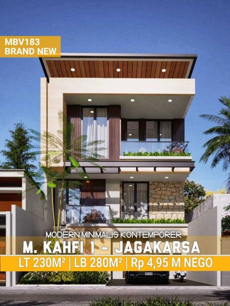 Mb Rumah Mewah Desain Minimalis Kontemporer Terbaru Jagakarsa