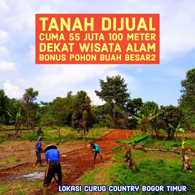 Dijual Murah Tanah Kebun Dekat Jakarta Kawasan Villa Dan Wisata Alam Curug