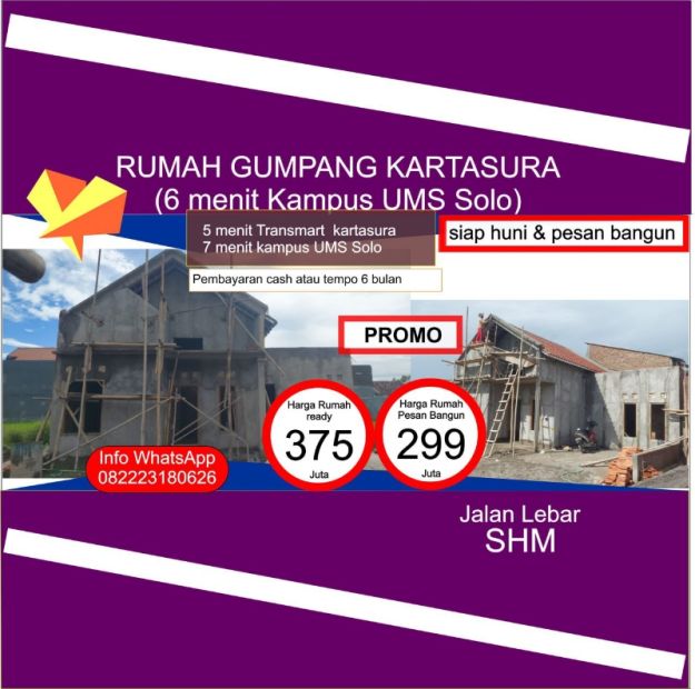 Rumah Kartasura Ready Rumah Gumpang Kartasura Ready Rumah Ums Solo