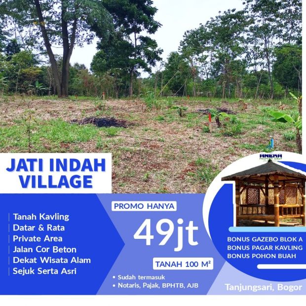 Dijual Tanah Murah Jalur Wisata Curug Country 600rb Per Meter Bogor