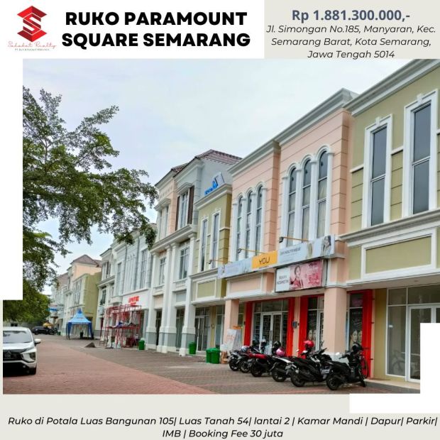 Ruko Mewah Super Luas Di Paramount Village Semarang Sangat Strategis