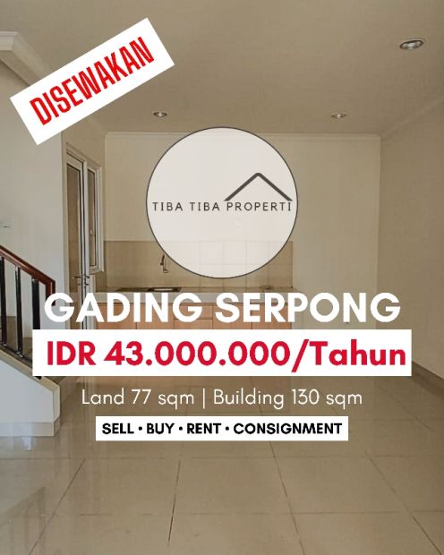 Disewakan Rumah Di Cluster Tesla Summarecon Serpong