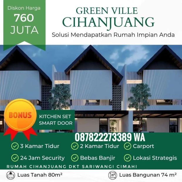 Juta Rumah Lantai Di Cihanjuang Cimahi Sariwangi Pemkot Cimahi