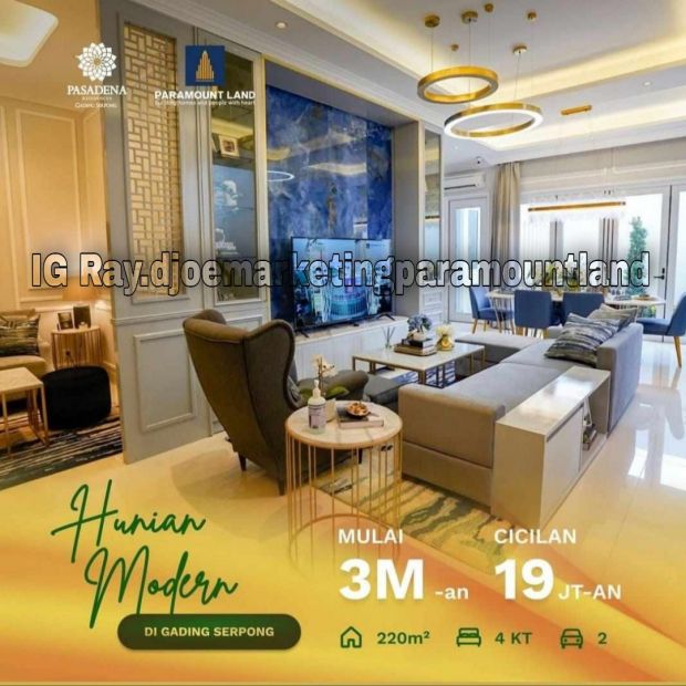 Rumah Cluster Sultan Pasadena Residence Di Gading Serpong