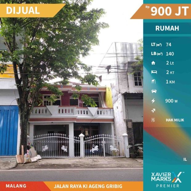 Dijual Rumah Cantik Di Jl Raya Ki Ageng Gribig Malang