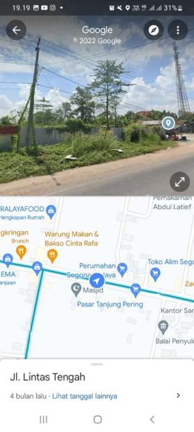 Tanah Di Jalan Utama Lintas Ogan Ilir Depan Kantor Samsat Ogan Ilir