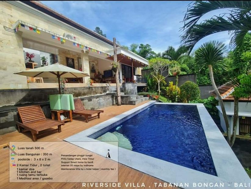 Luxury Villa Cantik View Sungai Dan Sawah Di Bongan Tabanan