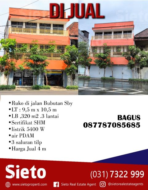 Dijual Ruko Di Jalan Bubutan Surabaya Harga Jual Rp M