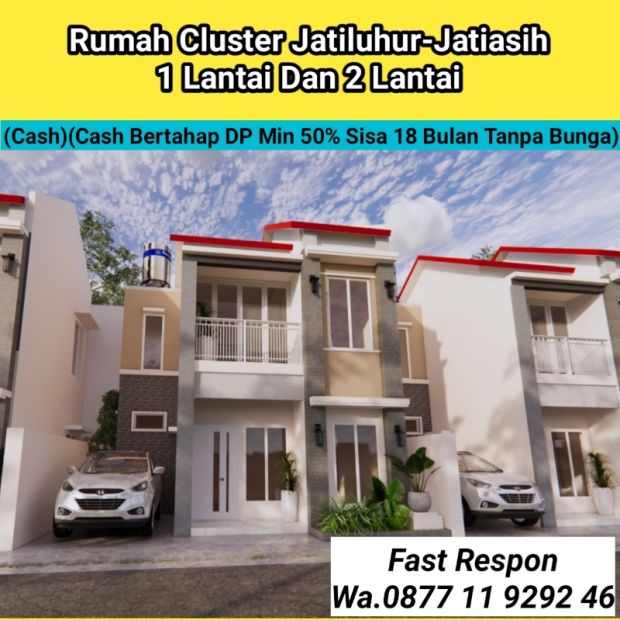 Rumah Murah Lantai Cluster Jatiasih Bisa Cash Bertahap