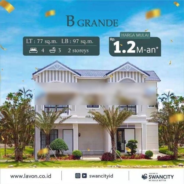 RUMAH LAVON SWAN CITY DENGAN KONSEP MODERN DI TANGGERANG AD PROMO MENARIK