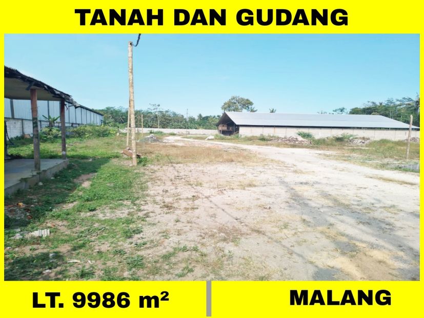 Dijual Tanah Dan Gudang Produksi Sudah Pagar Keliling Di Turen Malang