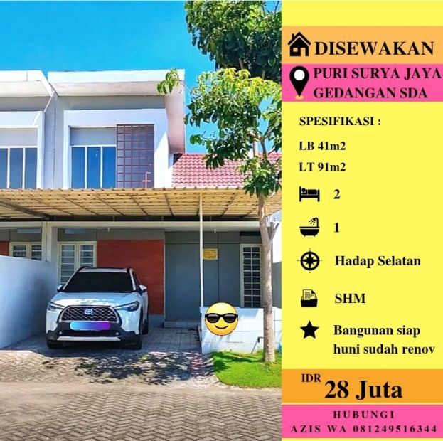 Sewa Dan Dikontrakan Rumah Lokasi Puri Surya Jaya Gedangan Sidoarjo