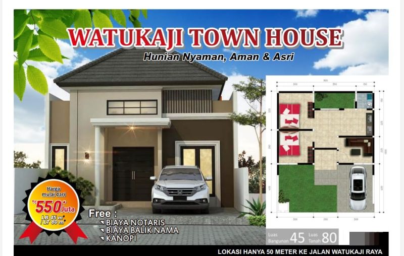 Watukaji Town House Rumah Baru Pesan Bangun Lokasi Datar Dan Rata