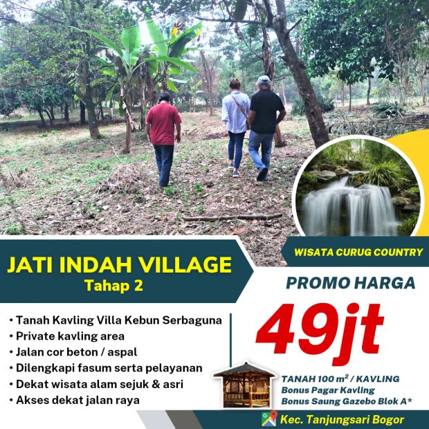 Kavling Murah Bogor Jati Indah Village Bonus Kebun Pagar