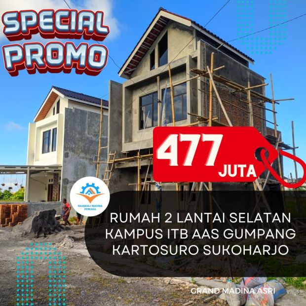 Perumahan Cluster 2 Lantai Gumpang Kartasura Dekat Kampus Itb Aas Dan Ums