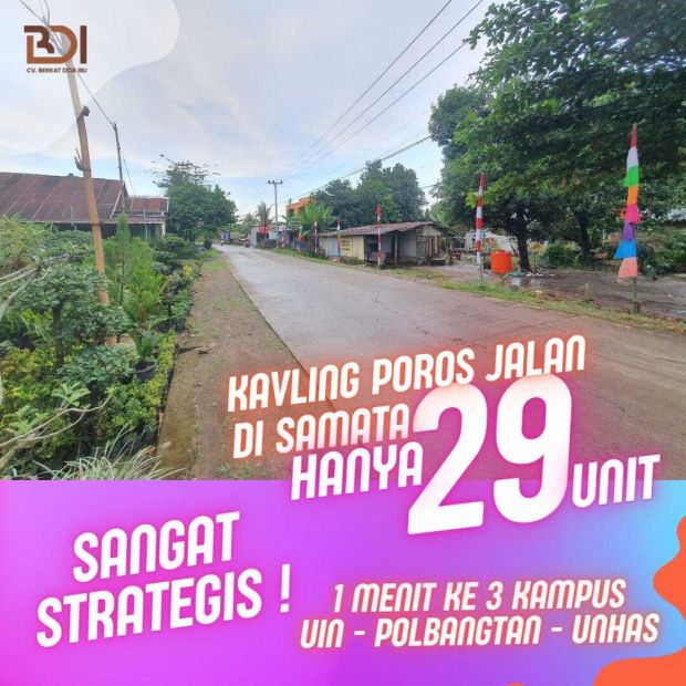 Tanah Pinggir Jalan Poros Di Samata Cocok Untuk Kosan Dan Ruko 8730