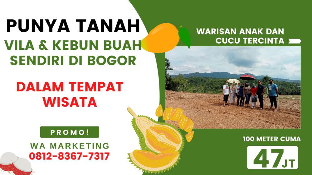 Dijual Kavling Murah Di Kota Bogor Kebun Durian Musang King