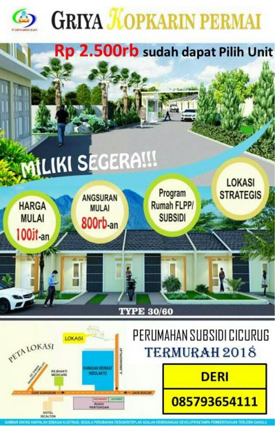 Griya Kopkarin Permai Rumah  Subsidi  Termurah di  Cicurug 