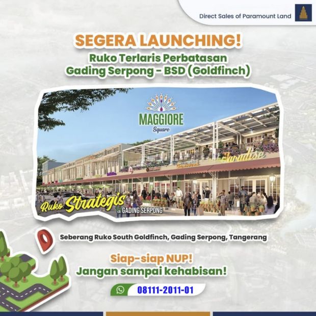 Maggiore Grande Ruko Paling Laris Di Gading Serpong