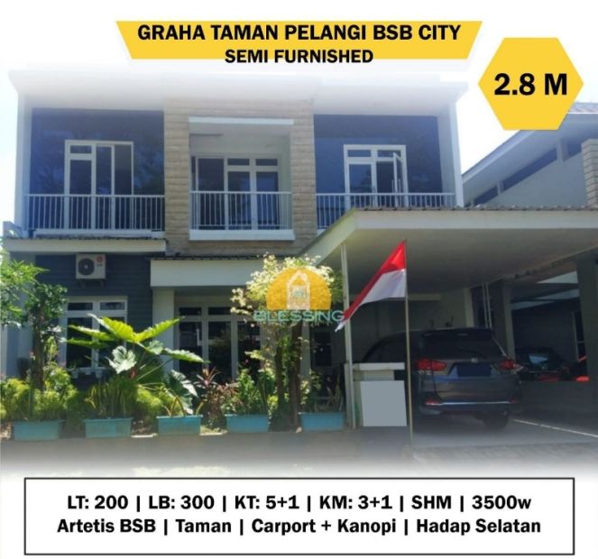 JUAL RUMAH CANTIK DI GRAHA TAMAN PELANGI BSB CITY