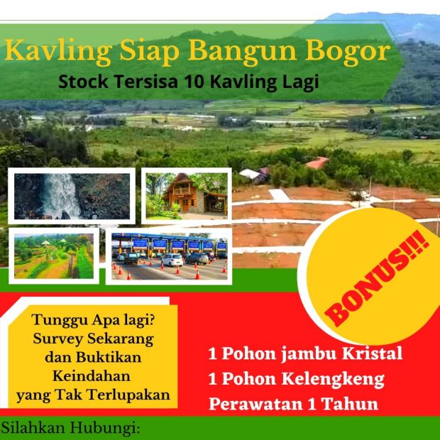 NUANSA ALAM JONGGOL JUAL TANAH KAVLING DEKET AREA WISATA PUNCAK 2