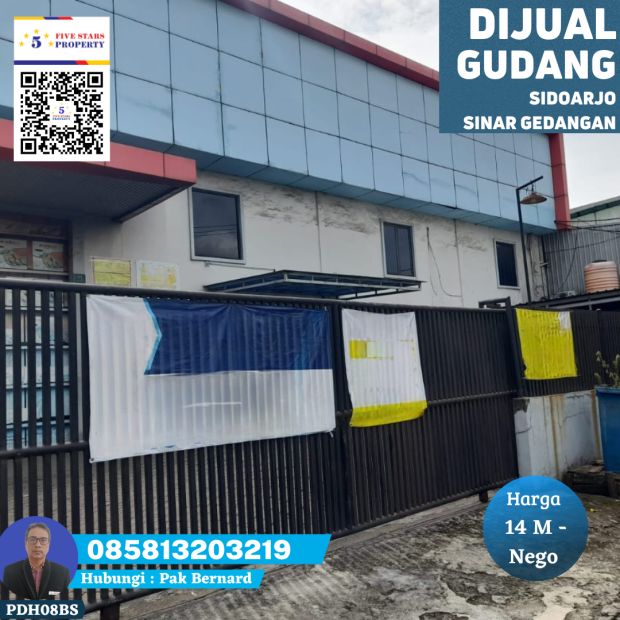 Dijual Gudang Di Sinar Gedangan Sidoarjo