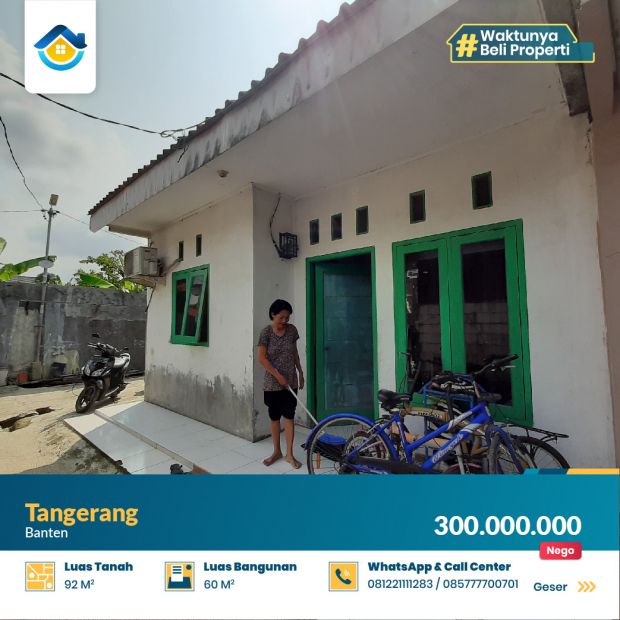  Dijual  Rumah  di  Wilayah Poris Kota  Tangerang 