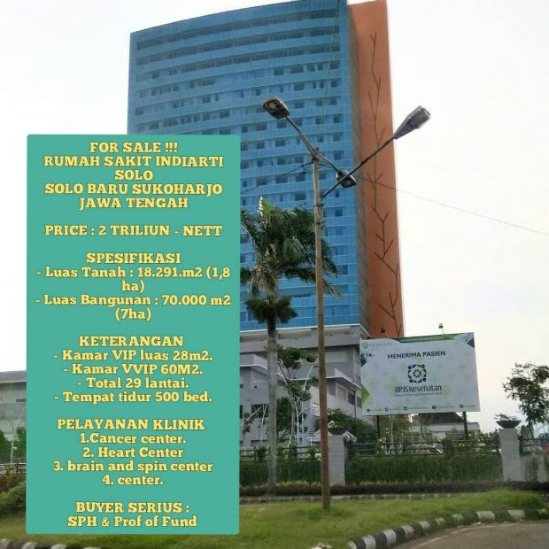 Rumah Sakit Indriati Solo Sukoharjo Jawa Tengah Type B
