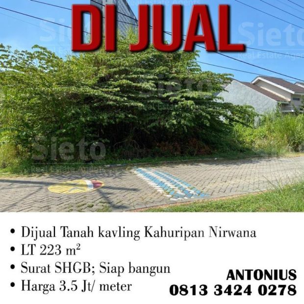 DIJUAL TANAH KAVLING KAHURIPAN NIRWANA