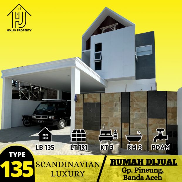 Dijual Rumah Scandinavian 3 Kamar Tidur 3 Kamar Mandi Dp 500000000