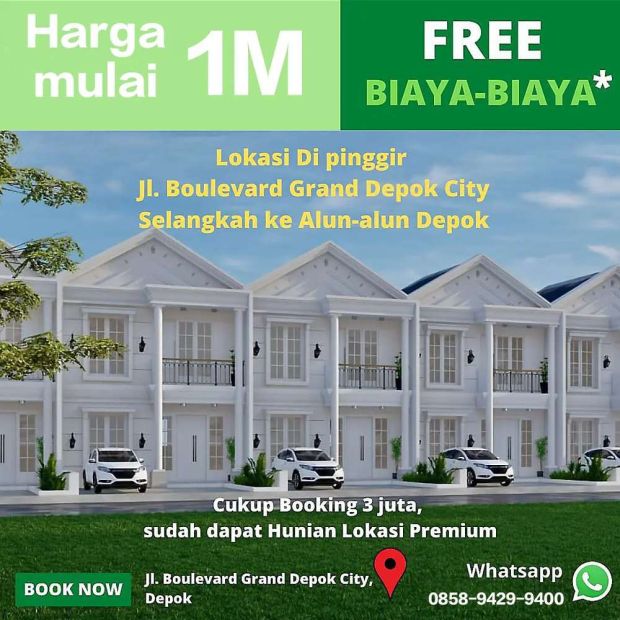 Rumah Elite Di Dalam Perumahan Grand Depok City Di Sukmajaya Depok