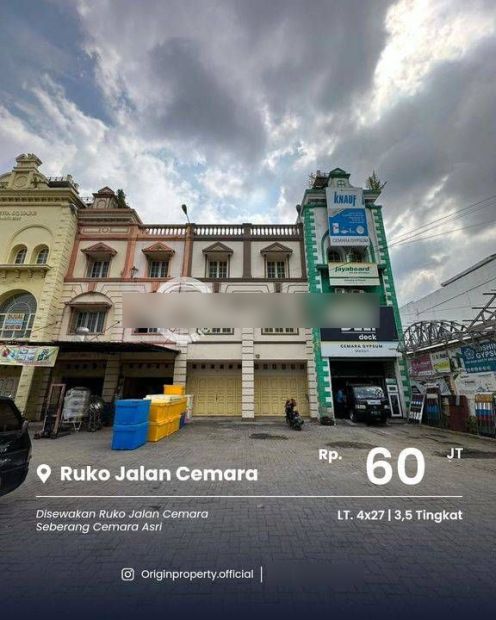 Disewakan Ruko Jalan Cemara Depan Cemara Asri Siap Pakai