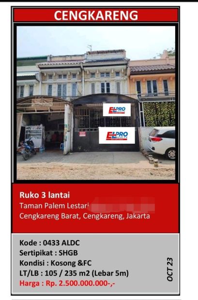 Ruko Lantai Siap Usaha Lokasi Bagus Harga Termurah Di Taman Palem