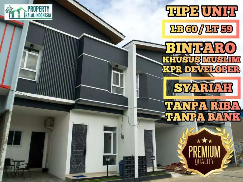 Rumah Syariah Bintaro Desain Milenial Kpr Developer Tanpa Riba No Bank