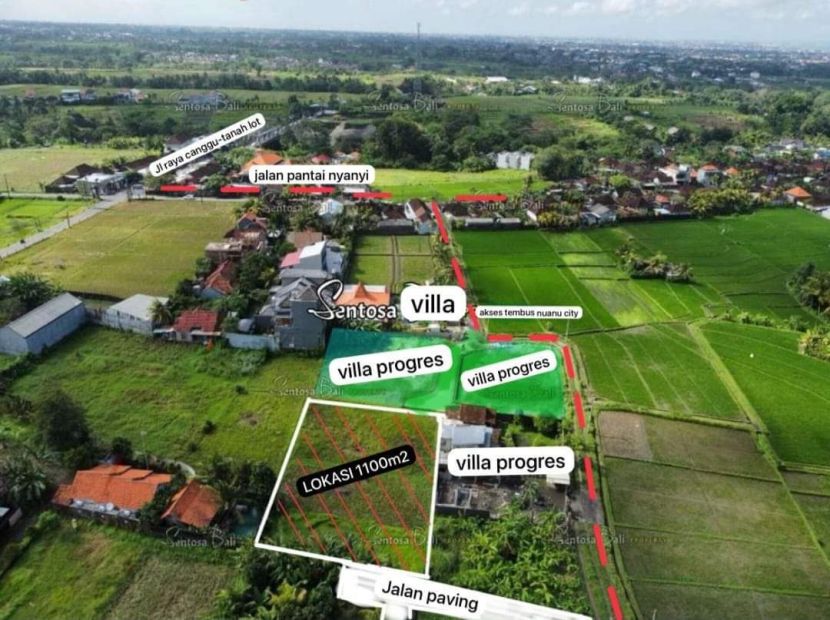 Dijual Tanah Murah Jalan Utama Pantai Nyanyi Tabanan Bali Harga Nego